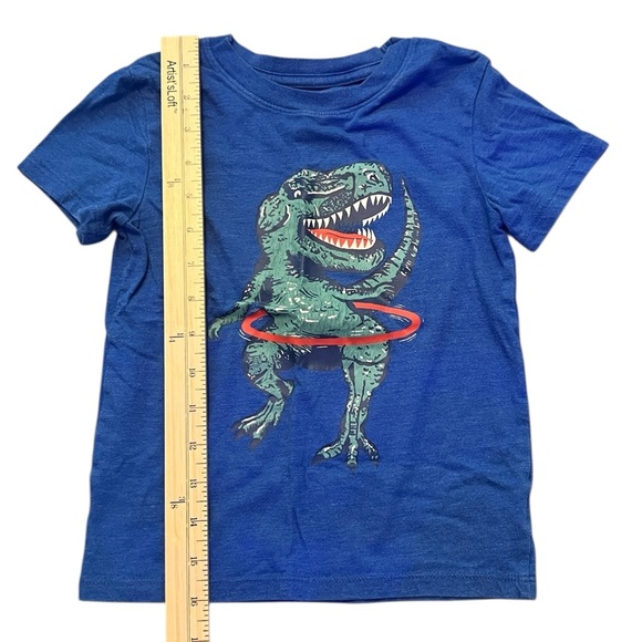 Blue Dinosaur Graphic cat & Jack Tee and Black Dickies Shorts Set boys - Picture 5 of 9